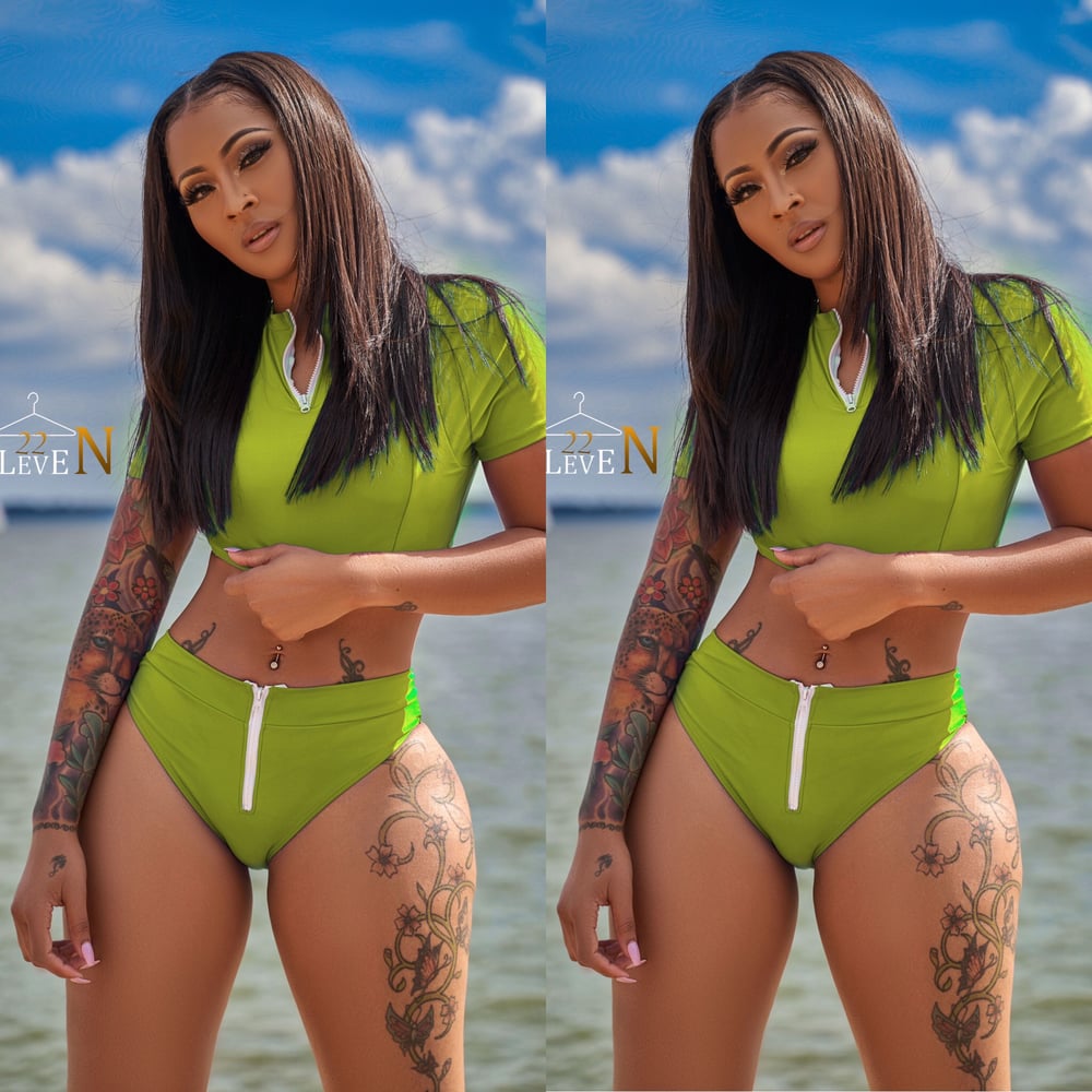 Deep wave lime green